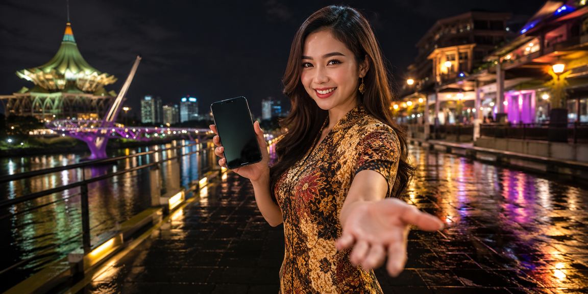 Pengguna Kuching mengakses bonus cashback dan perlawanan sukan dari telefon pintar