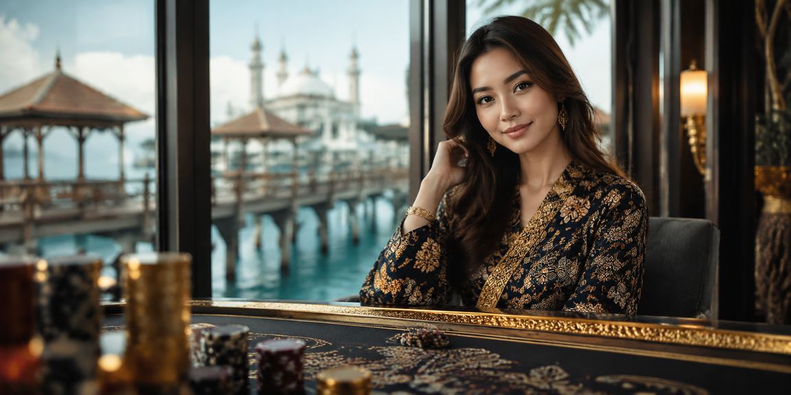 Suasana pertaruhan bertemakan batik dari Terengganu mewakili pengguna sukan pantai timur